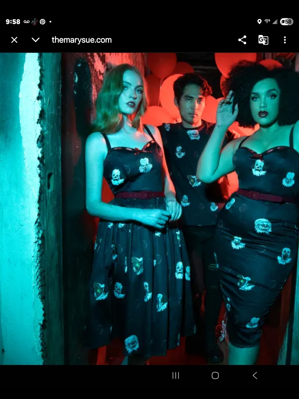 Vixen by micheline pitt IT Pennywise the clown swing dress soldout